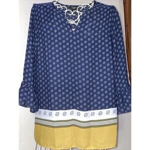 Ann Taylor Ladies Top Size SP Multicolor Print
